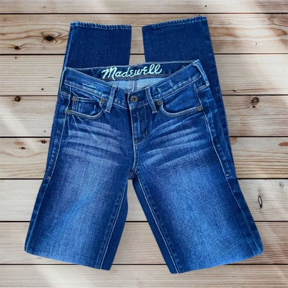 Madewell Rail Straight 24x31 Denim Blue Denim Jeans 24 VGUC - Picture 5 of 16